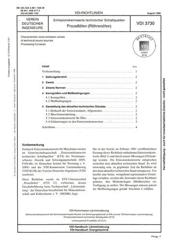 Produktabbildung: Emissionskennwerte technischer Schallquellen; Prozeßöfen (Röhrenöfen)