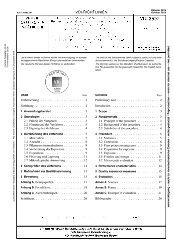 Produktabbildung: Biologische Messverfahren zur Ermittlung und Beurteilung der Wirkung von Luftverunreinigungen auf Pflanzen (Bioindikation) - Nachweis genotoxischer Effekte mit dem Tradescantia-Kleinkern-Test