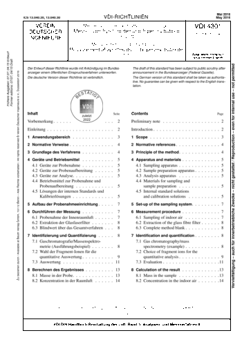 Produktabbildung: Messen von Innenraumluftverunreinigungen - Messen von Pyrethroiden und Piperonylbutoxid in Luft