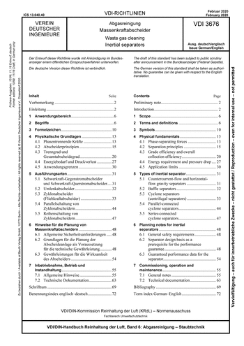 Produktabbildung: Abgasreinigung - Massenkraftabscheider