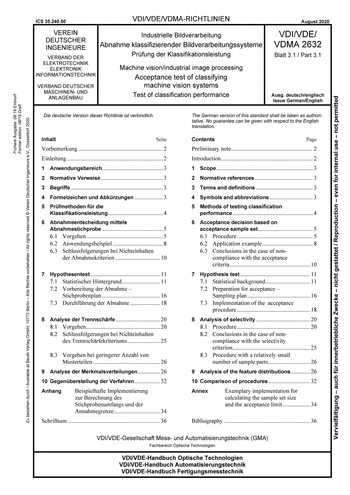 Produktabbildung: Industrielle Bildverarbeitung - Abnahme klassifizierender Bildverarbeitungssysteme - Prüfung der Klassifikationsleistung