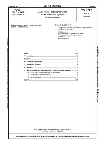 Produktabbildung: Ganzheitliche Produktionssysteme - Lean-Enterprise-System - Methodenkatalog