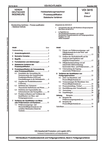 Produktabbildung: Holzbearbeitungsmaschinen - Prozessqualifikation - Statistische Verfahren