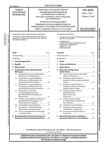 Produktabbildung: Bioaerosole und biologische Agenzien - Umweltmedizinische Bewertung von Bioaerosol-Immissionen - Wirkungen mikrobieller Luftverunreinigungen auf den Menschen