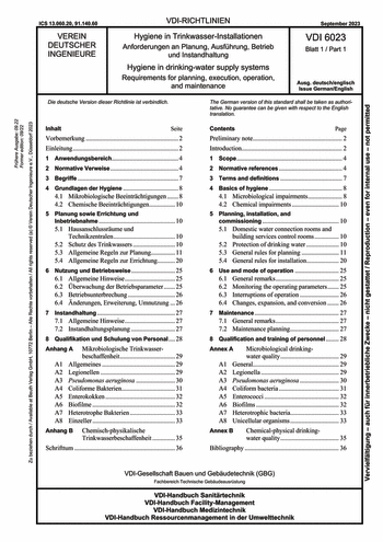 Produktabbildung: Hygiene in Trinkwasser-Installationen - Anforderungen an Planung, Ausführung, Betrieb und Instandhaltung