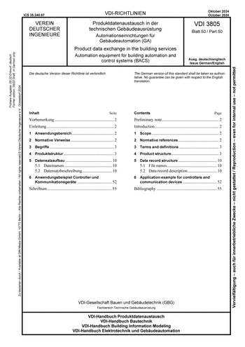 Produktabbildung: Produktdatenaustausch in der technischen Gebäudeausrüstung - Automationseinrichtungen für Gebäudeautomation (GA)