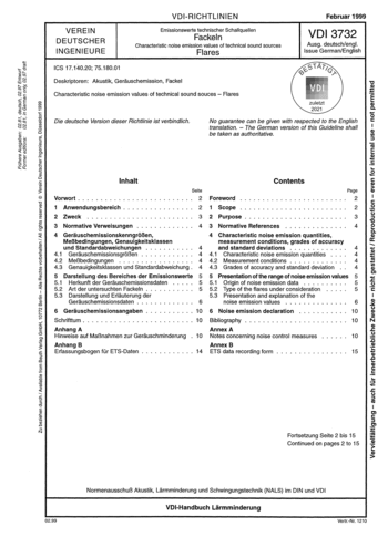 Produktabbildung: Emissionskennwerte technischer Schallquellen - Fackeln