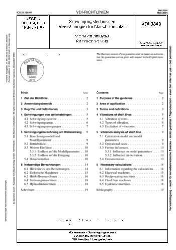 Produktabbildung: Schwingungstechnische Berechnungen - Berechnungen für Maschinensätze