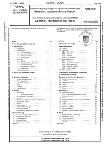 Produktabbildung: Wärmeübertragungsanlagen mit organischen Wärmeträgern - Betreiben, Warten und Instandsetzen