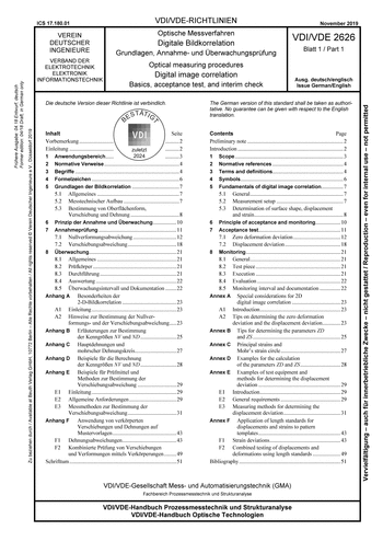 Produktabbildung: Optische Messverfahren - Digitale Bildkorrelation; Grundlagen, Annahme- und Überwachungsprüfung