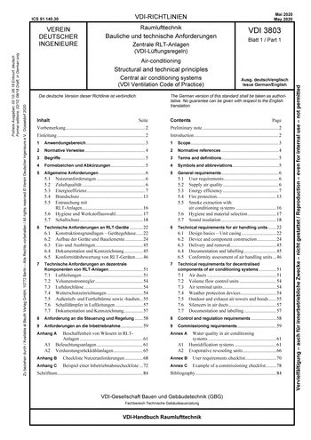 Produktabbildung: Raumlufttechnik - Bauliche und technische Anforderungen - Zentrale RLT-Anlagen (VDI-Lüftungsregeln)