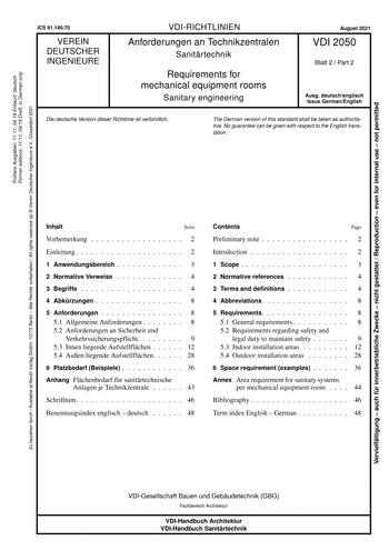 Produktabbildung: Anforderungen an Technikzentralen - Sanitärtechnik