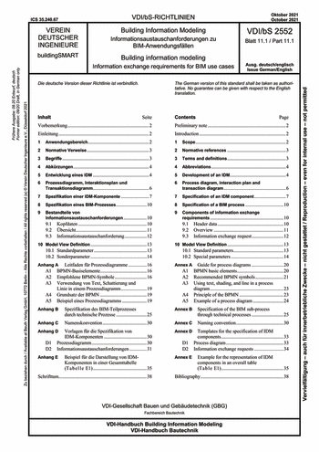 Produktabbildung: Building Information Modeling - Informationsaustauschanforderungen zu BIM-Anwendungsfällen