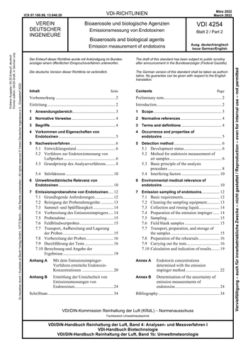 Produktabbildung: Bioaerosole und biologische Agenzien - Emissionsmessung von Endotoxinen