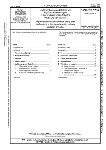 Produktabbildung: Implementierung und Betrieb von Big-Data-Anwendungen in der produzierenden Industrie - Validierung von Modellen