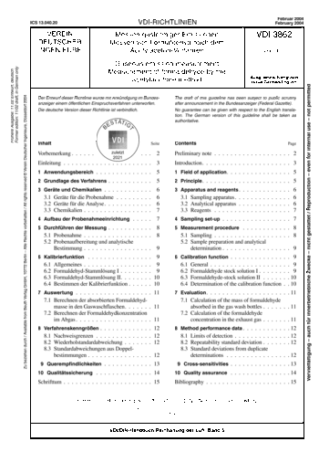 Produktabbildung: Messen gasförmiger Emissionen - Messen von Formaldehyd nach dem Acetylaceton-Verfahren