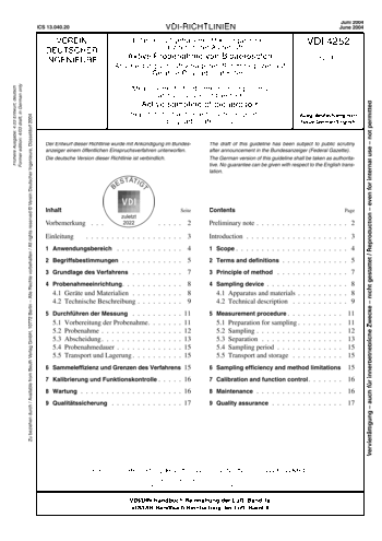 Produktabbildung: Erfassen luftgetragener Mikroorganismen und Viren in der Außenluft - Aktive Probenahme von Bioaerosolen - Abscheidung von luftgetragenen Schimmelpilzen auf Gelatine/Polycarbonat-Filtern