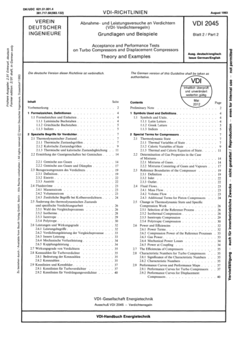 Produktabbildung: Abnahme- und Leistungsversuche an Verdichtern (VDI-Verdichterregeln); Grundlagen und Beispiele