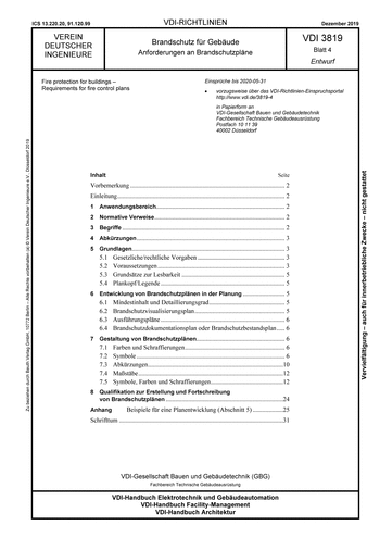 Produktabbildung: Brandschutz für Gebäude - Anforderungen an Brandschutzpläne