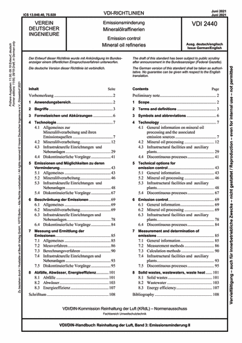 Produktabbildung: Emissionsminderung - Mineralölraffinerien