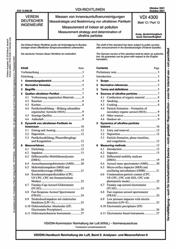 Produktabbildung: Messen von Innenraumluftverunreinigungen - Messstrategie und Bestimmung von ultrafeinen Partikeln