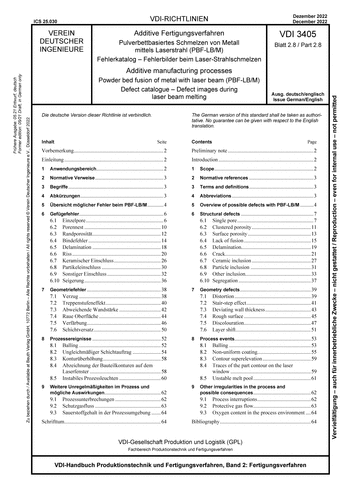 Produktabbildung: Additive Fertigungsverfahren - Pulverbettbasiertes Schmelzen von Metall mittels Laserstrahl (PBF-LB/M) - Fehlerkatalog - Fehlerbilder beim Laser-Strahlschmelzen