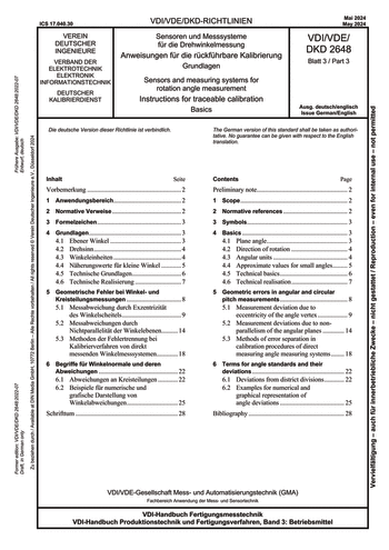 Produktabbildung: Sensoren und Messsysteme für die Drehwinkelmessung - Anweisungen für die rückführbare Kalibrierung - Grundlagen