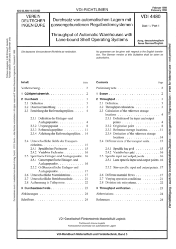 Produktabbildung: Durchsatz von automatischen Lagern mit gassengebundenen Regalbediensystemen