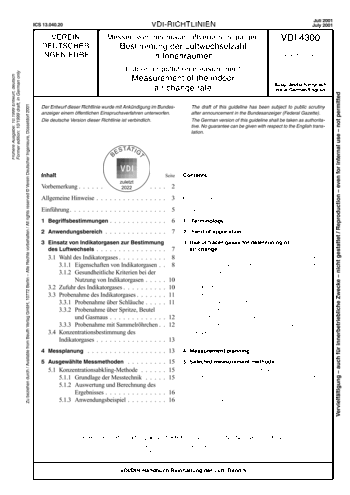 Produktabbildung: Messen von Innenraumluftverunreinigungen - Bestimmung der Luftwechselzahl in Innenräumen