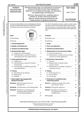 Produktabbildung: Mindestanforderungen an automatische Immissionsmesseinrichtungen bei der Eignungsprüfung - Optische Fernmesseinrichtungen zur Messung von gasförmigen Immisssionen