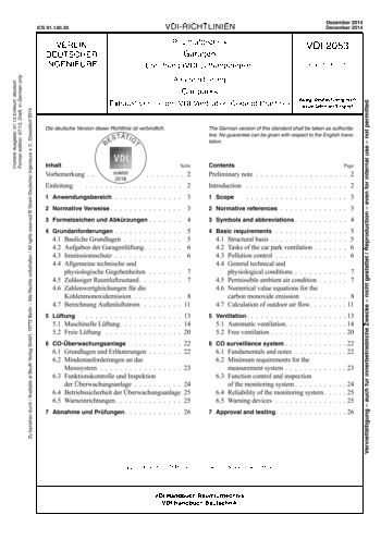 Produktabbildung: Raumlufttechnik - Garagen - Entlüftung (VDI-Lüftungsregeln)