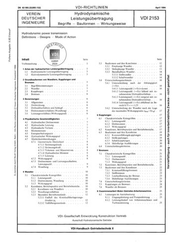 Produktabbildung: Hydrodynamische Leistungsübertragung; Begriffe, Bauformen, Wirkungsweise