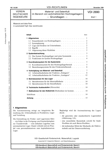 Produktabbildung: Material- und Datenfluß im Bereich von automatisierten Hochregallagern - Grundlagen