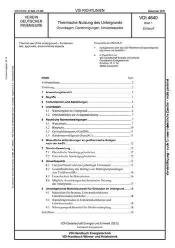 Produktabbildung: Thermische Nutzung des Untergrunds - Grundlagen, Genehmigungen, Umweltaspekte