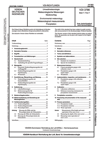 Produktabbildung: Umweltmeteorologie - Meteorologische Messungen - Niederschlag