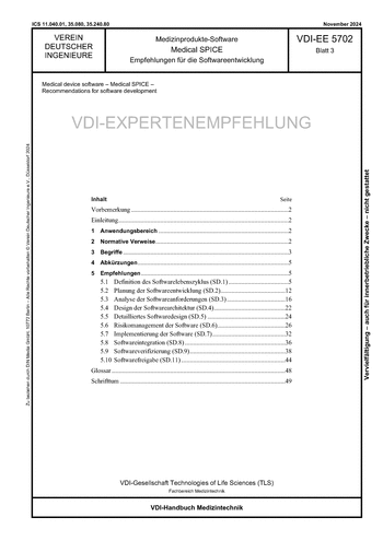 Produktabbildung: Medizinprodukte-Software - Medical SPICE - Empfehlungen für die Softwareentwicklung