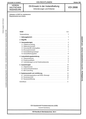 Produktabbildung: DV-Einsatz in der Instandhaltung - Anforderungen und Kriterien