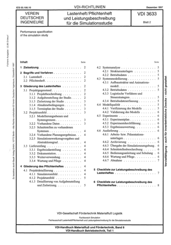 Produktabbildung: Lastenheft/Pflichtenheft und Leistungsbeschreibung für die Simulationsstudie