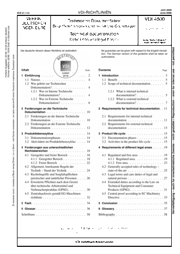 Produktabbildung: Technische Dokumentation - Begriffsdefinitionen und rechtliche Grundlagen