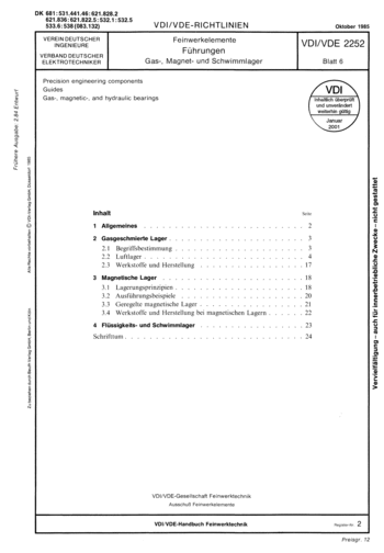 Produktabbildung: Feinwerkelemente; Führungen; Gas-, Magnet- und Schwimmlager