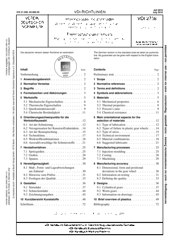 Produktabbildung: Thermoplastische Zahnräder - Werkstoffe, Werkstoffauswahl, Herstellverfahren, Herstellgenauigkeit, Gestalten