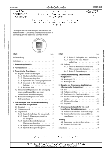 Produktabbildung: Konstruktionskataloge - Lösung von Bewegungsaufgaben mit Getrieben - Erzeugung hin- und hergehender Schubbewegungen - Antrieb gleichsinnig drehend oder wechselsinnig schiebend