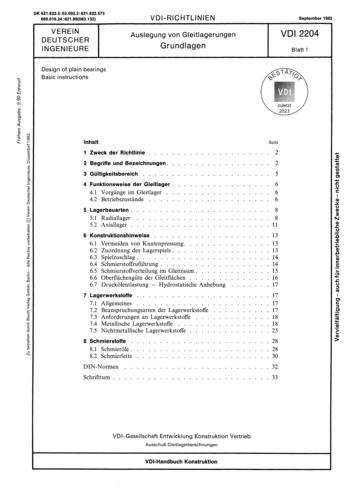 Produktabbildung: Auslegung von Gleitlagerungen; Grundlagen