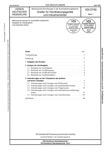 Produktabbildung: Mechanische Einrichtungen in der Automatisierungstechnik - Greifer für Handhabungsgeräte und Industrieroboter