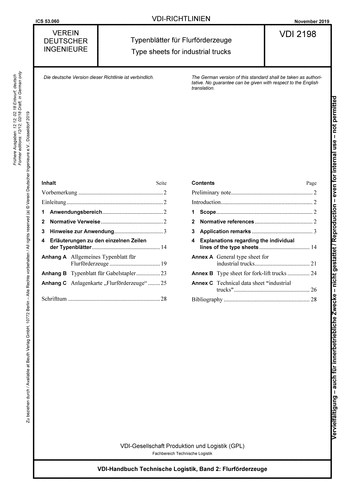 Produktabbildung: Typenblätter für Flurförderzeuge