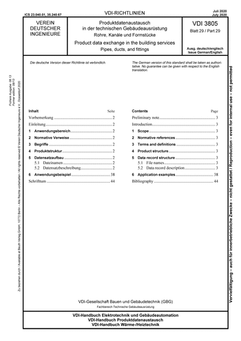 Produktabbildung: Produktdatenaustausch in der technischen Gebäudeausrüstung - Rohre, Kanäle und Formstücke