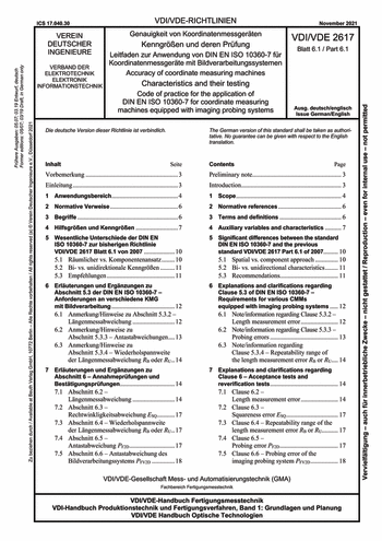 Produktabbildung: Genauigkeit von Koordinatenmessgeräten - Kenngrößen und deren Prüfung - Leitfaden zur Anwendung von DIN EN ISO 10360-7 für Koordinatenmessgeräte mit Bildverarbeitungssystemen