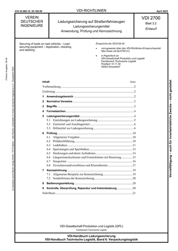 Produktabbildung: Ladungssicherung auf Straßenfahrzeugen - Ladungssicherungsmittel - Anwendung, Prüfung und Kennzeichnung