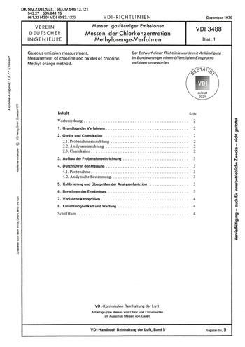 Produktabbildung: Messen gasförmiger Emissionen; Messen der Chlorkonzentration; Methylorange-Verfahren