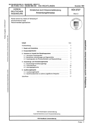 Produktabbildung: Schallschutz durch Körperschalldämpfung; Anwendungshinweise